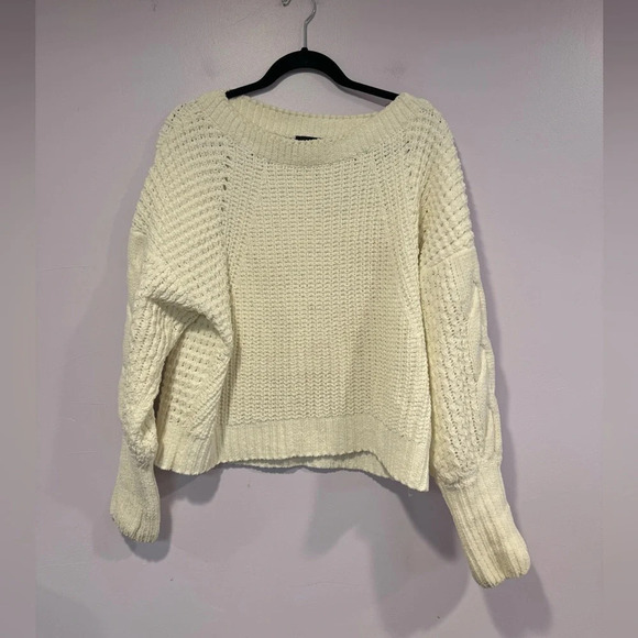 Cream express knit sweater - Picture 1 of 4